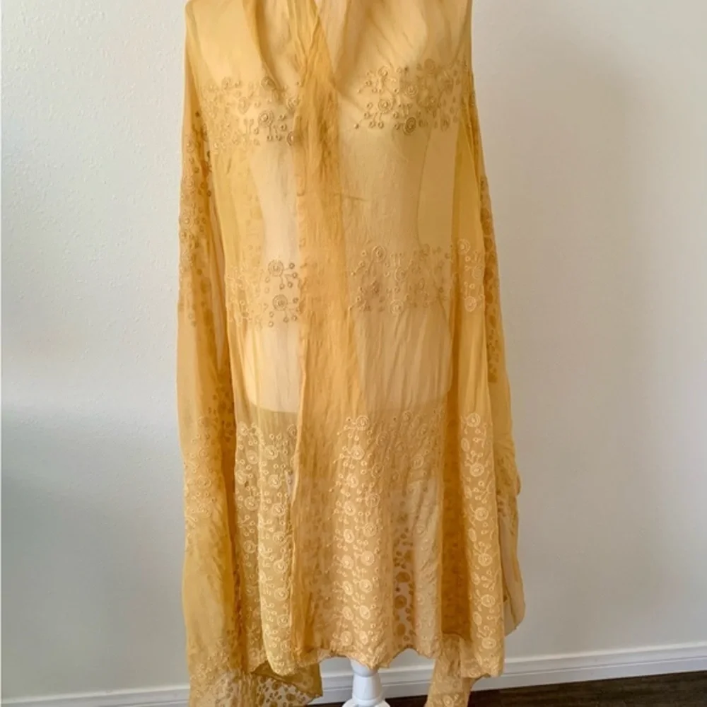 Yellow Floral Scarf 40/90 inch